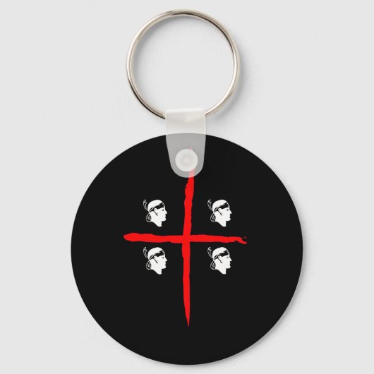 IV - Sardegna 4 Mori Black Sleutelhanger (Voorkant)