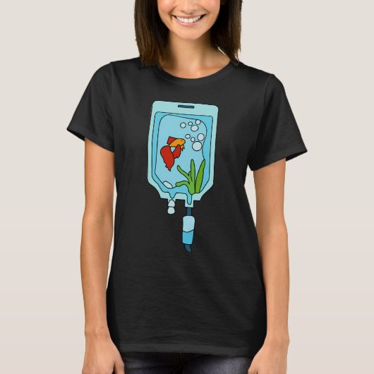 IV-vloeistoffen vis T-shirt (Voorkant)