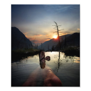 Iva Bell Hot Springs Sunset Ansel Adams Wilderness Foto Afdruk