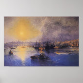 Ivan Aivazovsky- Constantinople Sunset Poster (Voorkant)
