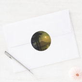 Ivan Aivazovsky-De baai van Napels bij maanverlich Ronde Sticker (Envelop)