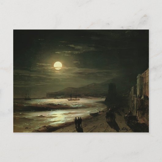 Ivan Aivazovsky- Moon Night Briefkaart (Voorkant)