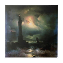 Ivan Aivazovsky- Neapolitan Lighthouse Tegeltje