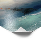 Ivan Aivazovsky - Schip op het Zee van Stormy Foto Afdruk (Hoek)