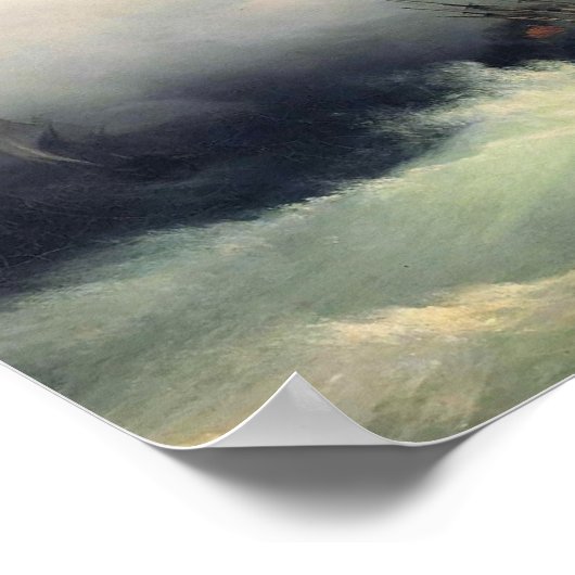 Ivan Aivazovsky- Ships in a Storm Poster (Hoek)