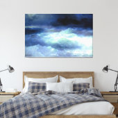 Ivan Aivazovsky - Tussen de golven (1898) Canvas Afdruk (Insitu (Slaapkamer))