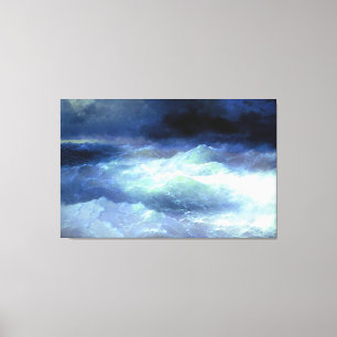 Ivan Aivazovsky - Tussen de golven (1898) Canvas Afdruk