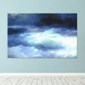 Ivan Aivazovsky - Tussen de golven (1898) Canvas Afdruk (Insitu (Houten vloer))