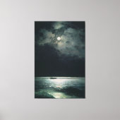 Ivan Aivazovsky Zwart Zee bij Nacht Canvas Afdruk (Voorkant)