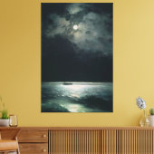 Ivan Aivazovsky Zwart Zee bij Nacht Canvas Afdruk (Insitu (Woonkamer))