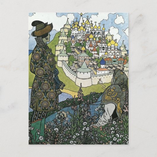 Ivan Bilbin - Het verhaal van Tsaar Saltan Briefka Briefkaart (Voorkant)