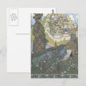 Ivan Bilibin: Illustratie van het verhaal Briefkaart (Voorkant / Achterkant)