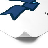 Ivan boys noemden beer letter I green crest Poster (Hoek)