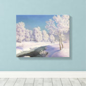 Ivan Choultse Winter Morning in Engadine Canvas Afdruk (Insitu (Houten vloer))