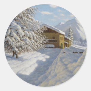 Ivan Choultse Winterlandschap Ronde Sticker