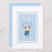 Ivan de verjaardaguitnodiging van de ijsprins kaart (Voorkant / Achterkant)