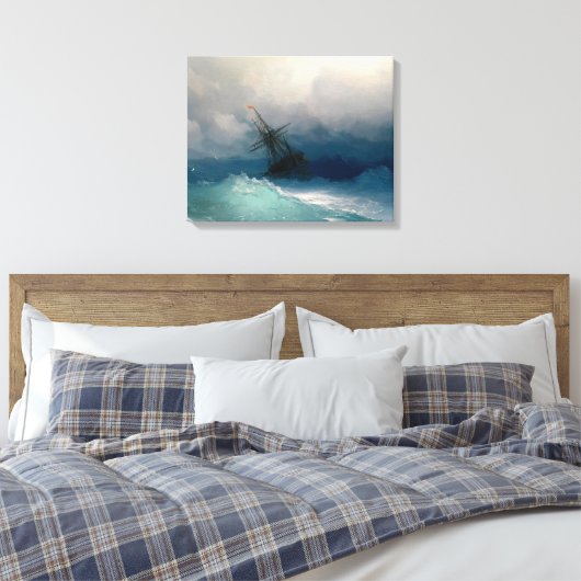 Ivan Konstantinovich Aivazovsky (1817-1900) - Schi Canvas Afdruk (Insitu (Slaapkamer))