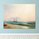Ivan Konstantinovich Aivazovsky - Gezicht op berg  Canvas Afdruk (Insitu (Houten vloer))