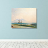 Ivan Konstantinovich Aivazovsky - Gezicht op berg Canvas Afdruk (Insitu (Houten vloer))