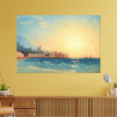 Ivan Konstantinovich Aivazovsky - Haven met schip Canvas Afdruk (Insitu (Woonkamer))