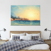 Ivan Konstantinovich Aivazovsky - Haven met schip Canvas Afdruk (Insitu (Slaapkamer))