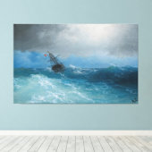 Ivan Konstantinovich Aivazovsky - Naderende storm Canvas Afdruk (Insitu (Houten vloer))
