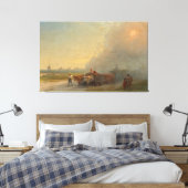 Ivan Konstantinovich Aivazovsky - Ossenkarren in d Canvas Afdruk (Insitu (Slaapkamer))