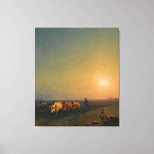 Ivan Konstantinovich Aivazovsky - Ploegen van de Canvas Afdruk (Voorkant)