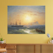 Ivan Konstantinovich Aivazovsky - Scheepvaart Canvas Afdruk (Insitu (Woonkamer))