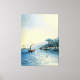 Ivan Konstantinovich Aivazovsky - Scheepvaart op d Canvas Afdruk