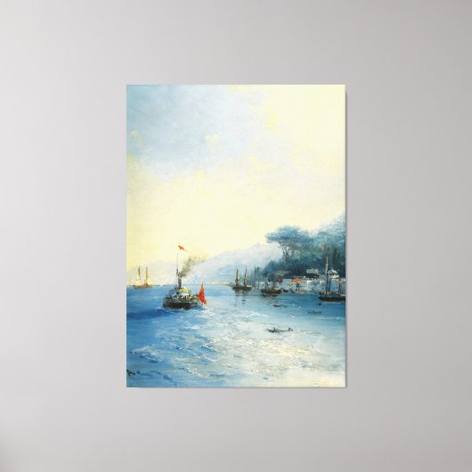 Ivan Konstantinovich Aivazovsky - Scheepvaart op d Canvas Afdruk (Voorkant)
