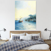 Ivan Konstantinovich Aivazovsky - Scheepvaart op d Canvas Afdruk (Insitu (Slaapkamer))