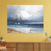 Ivan Konstantinovich Aivazovsky - Ship by Sea Canvas Afdruk (Insitu (Woonkamer))
