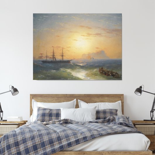 Ivan Konstantinovich Aivazovsky - Shipping Canvas Afdruk (Insitu (Slaapkamer))