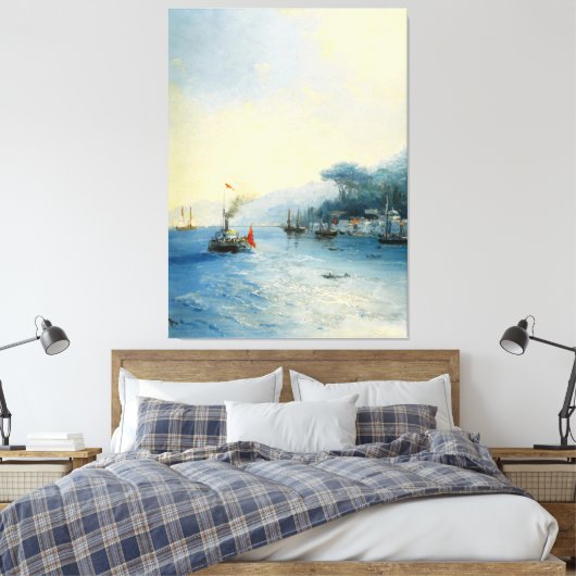 Ivan Konstantinovich Aivazovsky - Shipping on the  Canvas Afdruk (Insitu (Slaapkamer))