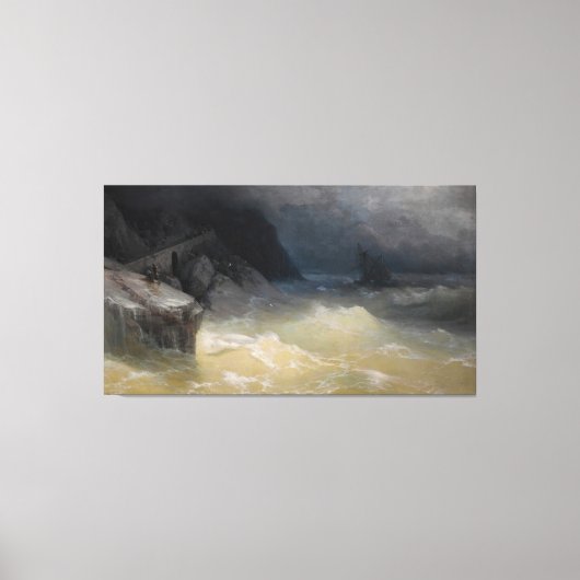 Ivan Konstantinovich Aivazovsky - Shipwreck off th Canvas Afdruk (Voorkant)