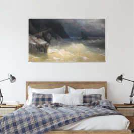 Ivan Konstantinovich Aivazovsky - Shipwreck off th Canvas Afdruk