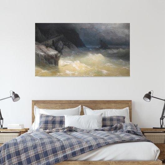 Ivan Konstantinovich Aivazovsky - Shipwreck off th Canvas Afdruk (Insitu (Slaapkamer))