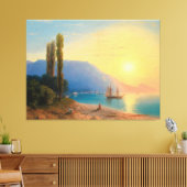 Ivan Konstantinovich Aivazovsky - Sunset Over Yalt Canvas Afdruk (Insitu (Woonkamer))