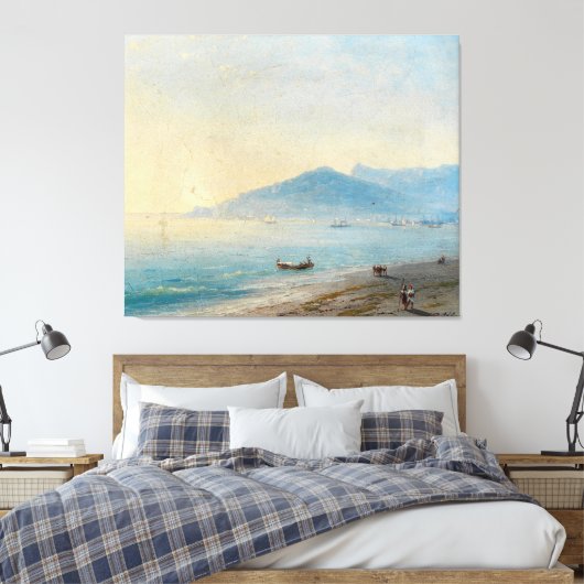 Ivan Konstantinovich Aivazovsky - The Bay of Naple Canvas Afdruk (Insitu (Slaapkamer))