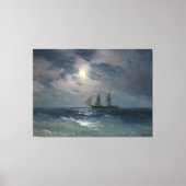 Ivan Konstantinovich Aivazovsky - The Brig Mercury Canvas Afdruk (Voorkant)