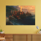 Ivan Konstantinovich Aivazovsky - The Disembarkati Canvas Afdruk (Insitu (Woonkamer))