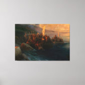 Ivan Konstantinovich Aivazovsky - The Disembarkati Canvas Afdruk (Voorkant)