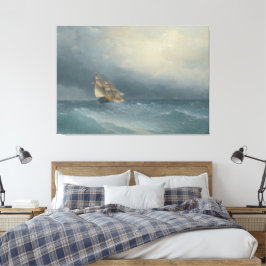 Ivan Konstantinovich Aivazovsky - The Lifting Stor Canvas Afdruk