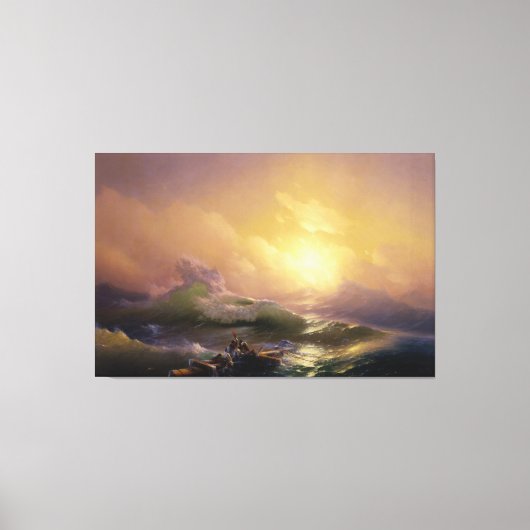 Ivan Konstantinovich Aivazovsky - The Ninth Wave Canvas Afdruk (Voorkant)