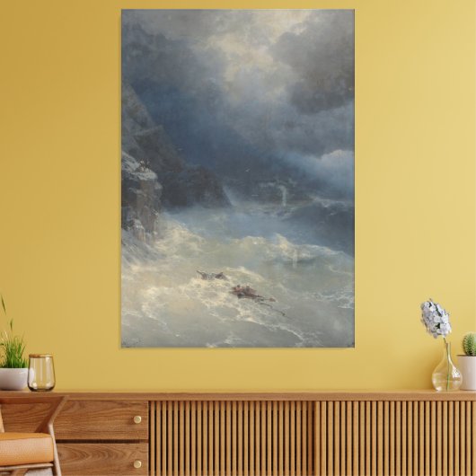 Ivan Konstantinovich Aivazovsky - The storm  Canvas Afdruk (Insitu (Woonkamer))