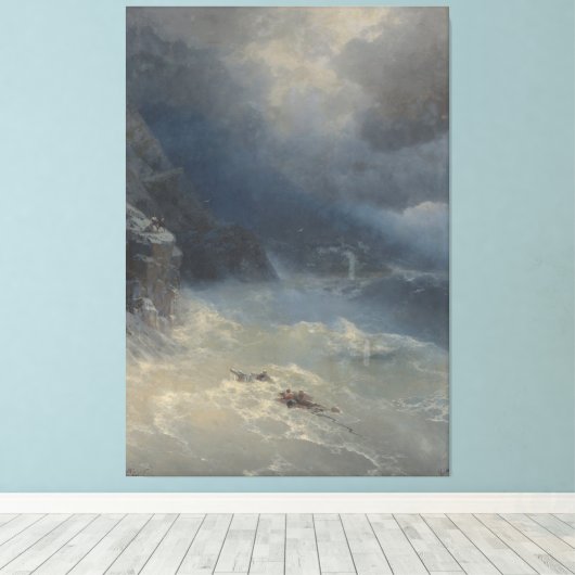 Ivan Konstantinovich Aivazovsky - The storm  Canvas Afdruk (Insitu (Houten vloer))