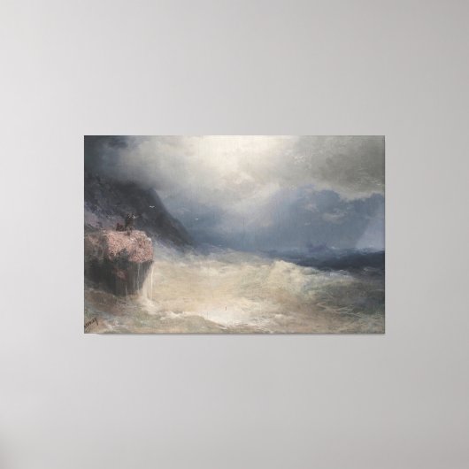 Ivan Konstantinovich Aivazovsky - The Survivor Canvas Afdruk (Voorkant)