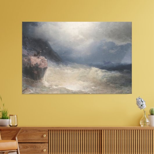 Ivan Konstantinovich Aivazovsky - The Survivor Canvas Afdruk (Insitu (Woonkamer))