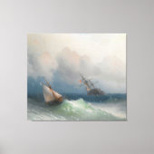 Ivan Konstantinovich Aivazovsky - Twee schepen op Canvas Afdruk (Voorkant)